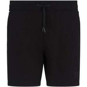 Šortky/Bermudy Ea7 Emporio Armani Visibility 7 Lines Jersey Shorts Black vyobraziť