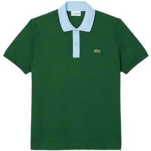 Tričká a polokošele Lacoste Classic Fit Contrast Collar Polo Shirt Green/Blue vyobraziť