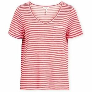 Mikiny Object Noos Top Tessi Slub - Paradise Pink/White vyobraziť