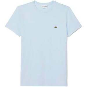 Tričká a polokošele Lacoste Cotton Pima Crew Neck T-Shirt Light Blue vyobraziť