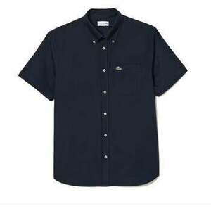 Košele s dlhým rukávom Lacoste Regular Fit Short Sleeved Oxford Shirt Navy Blue vyobraziť