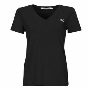 Tričká s krátkym rukávom Calvin Klein Jeans CK EMBROIDERY STRETCH V-NECK vyobraziť
