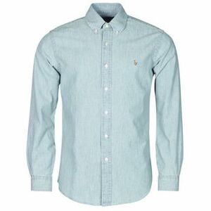 Košele s dlhým rukávom Polo Ralph Lauren CHEMISE AJUSTEE EN CHAMBRAY DENIM COL BOUTONNE LOGO PONY PLAYER vyobraziť