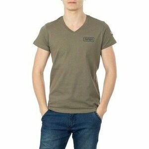 Tričká a polokošele Nasa BASIC FLAG V NECK KAKI BASIC FLAG V NECK vyobraziť