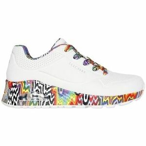Derbie Skechers UNO-MINI DRIP WMLT Blanc vyobraziť
