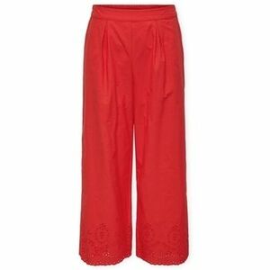 Nohavice Only Roxanne Long Trousers - High Risk Red vyobraziť