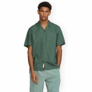 Košele s dlhým rukávom Rvlt Revolution RVLT Cuban Shirt - Dustgreen vyobraziť