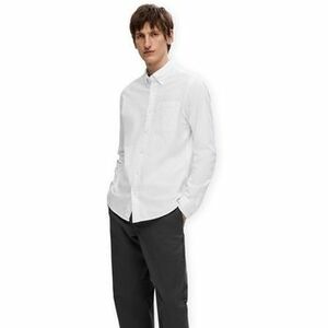 Košele s dlhým rukávom Selected Noos Regrick-Ox Shirt - White vyobraziť