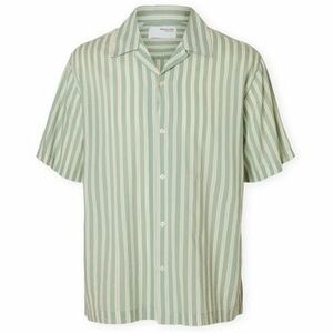 Košele s dlhým rukávom Selected Relaxair Mix Shirt - Iceberg Green/Stripes vyobraziť