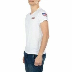 Tričká a polokošele Nasa BASIC FLAG V NECK WHITE BASIC FLAG V NECK vyobraziť