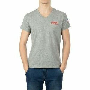 Tričká a polokošele Nasa BASIC FLAG V NECK GREY BASIC FLAG V NECK vyobraziť