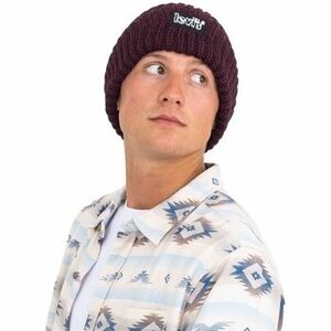 Šiltovky Levis CHUNKY BEANIE Bordeaux vyobraziť