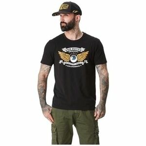 Tričká a polokošele Von Dutch TEE SHIRT SLUB AVEC LOGO BLACK VD/1/TR/WINGS/NR vyobraziť