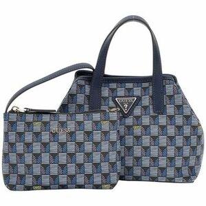 Kabelky Guess VIKKY II LARGE TOTE BLUE LOGO Bleu vyobraziť
