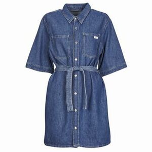Krátke šaty Calvin Klein Jeans LINEN BOXY BELTED SHIRT DRESS vyobraziť