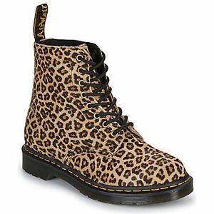 Polokozačky Dr. Martens 1460 Pascal Light Tan Mini Leopard Spot Hair On vyobraziť