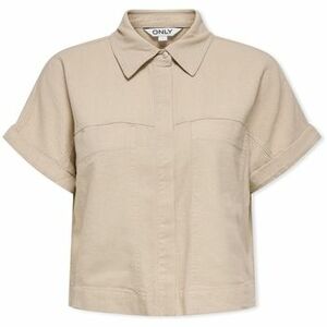 Blúzka Only Caro Linen Shirt - Oxford Tan vyobraziť