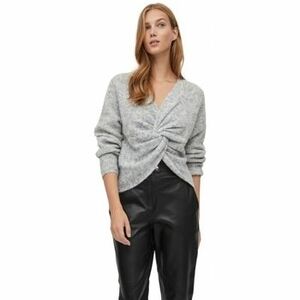 Svetre Vila Knit Otrera Rev L/S - Super Light Grey vyobraziť