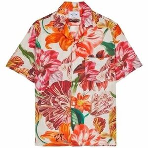 Košele s dlhým rukávom Portuguese Flannel Flowers Shirt - Red vyobraziť