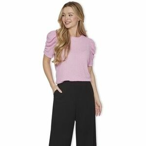 Blúzka Vila Noos Top Anine S/S - Pastel Lavender vyobraziť