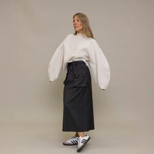 Sukňa As Deolindas Billie Skirt - Grey Stripes vyobraziť