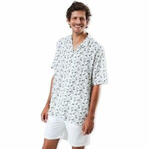 Košele s dlhým rukávom Brava Fabrics Peanuts Racquet Club Tennis Shirt - White vyobraziť