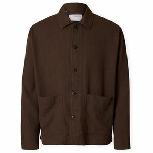 Košele s dlhým rukávom Selected Rlxtony Formal Overshirt - Demitasse vyobraziť
