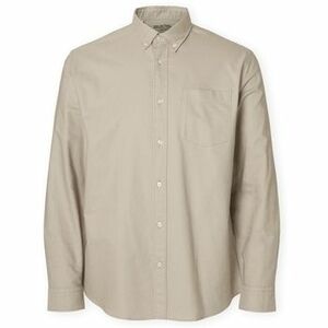 Košele s dlhým rukávom Selected Noos Regrick Oxford Shirt - Pure Cashemere vyobraziť