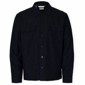 Košele s dlhým rukávom Selected Noos Leroy Sun Shirt - Sky Captain vyobraziť