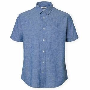 Košele s dlhým rukávom Selected Noos Reg-Sun Shirt - Medium Blue Denim vyobraziť