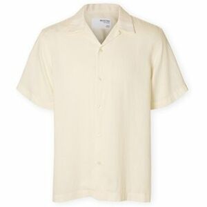 Košele s dlhým rukávom Selected Noos Regnoa Shirt - Egret vyobraziť