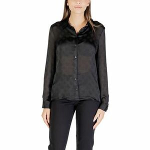 Košele a blúzky Guess LS MARTHE LOGO SHIRT W5YH1A WHCR2 vyobraziť