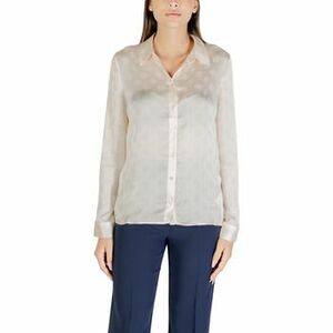 Košele a blúzky Guess LS MARTHE LOGO SHIRT W5YH1A WHCR2 vyobraziť