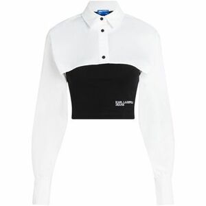 Blúzka Karl Lagerfeld KLJ BLOCKED POPLIN BLOUSE A3W11006 vyobraziť