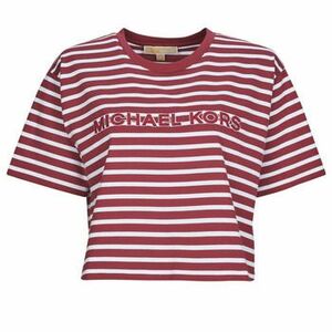 Tričká s krátkym rukávom MICHAEL Michael Kors YD STRIPED CROP LOGO TEE vyobraziť