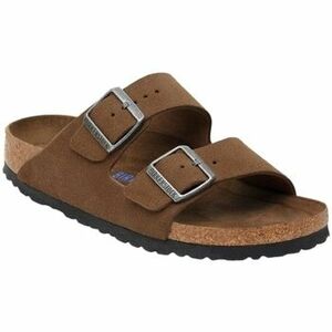 Sandále BIRKENSTOCK Arizona SF Suede Leather Narrow - Dark Tea Tonal vyobraziť