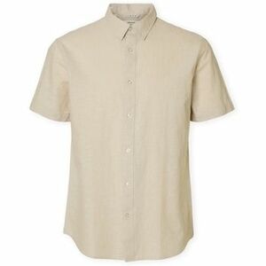 Košele s dlhým rukávom Selected Noos Reg-Sun Shirt - Pure Cashemere vyobraziť