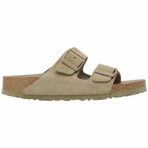 Sandále BIRKENSTOCK Arizona SF Suede Leather Narrow - Faded Khaki vyobraziť