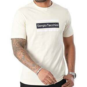 Tričká a polokošele Sergio Tacchini Lared T-Shirt Beige/White vyobraziť