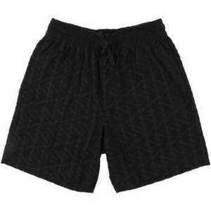 Šortky/Bermudy Emporio Armani Beach Woven All Over Eagle Bermuda Shorts Black vyobraziť