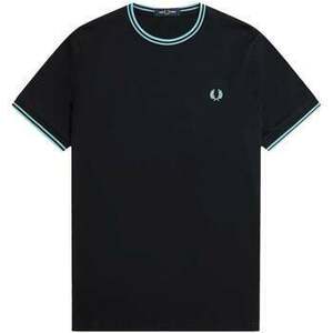 Tričká a polokošele Fred Perry Twin Tipped T-Shirt Navy/Mint Blue vyobraziť