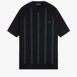 Tričká a polokošele Fred Perry STRIPE KNITTED T-SHIRT vyobraziť