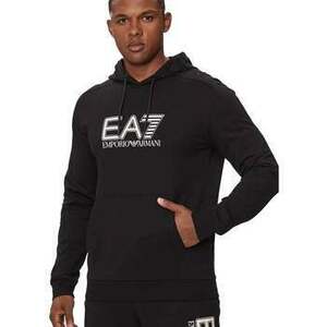 Mikiny Ea7 Emporio Armani Oversized Logo Hooded Sweatshirt Black vyobraziť