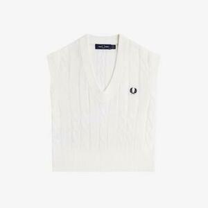 Vesty bez rukávov/Cardigany Fred Perry CABLE KNIT TANK vyobraziť