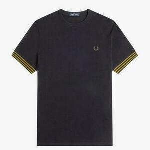 Tričká a polokošele Fred Perry STRIPED CUFF T-SHIRT vyobraziť