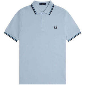 Tričká a polokošele Fred Perry Twin Tipped Polo Shirt Light Smoke/Petrol Blue/Navy vyobraziť