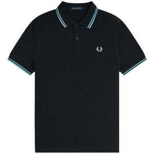 Tričká a polokošele Fred Perry Twin Tipped Polo Shirt Navy/Mint Blue vyobraziť