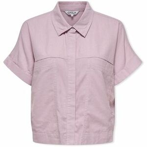 Blúzka Only Caro Linen Shirt - Violet Ice vyobraziť