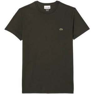 Tričká a polokošele Lacoste Cotton Pima Crew Neck T-Shirt Dark Brown vyobraziť