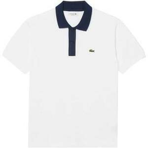 Tričká a polokošele Lacoste Classic Fit Contrast Collar Polo Shirt White/Navy Blue vyobraziť